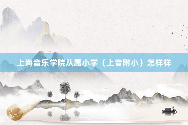 上海音乐学院从属小学（上音附小）怎样样