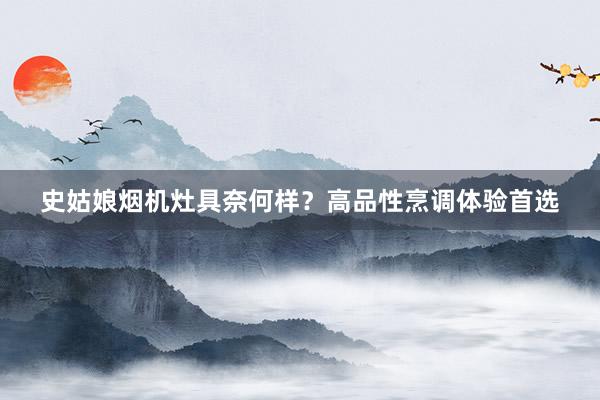 史姑娘烟机灶具奈何样？高品性烹调体验首选